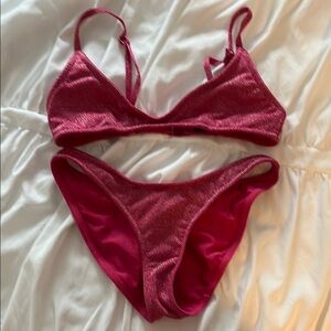 Triangl Swimwear Sparkling Pink Bikini XS